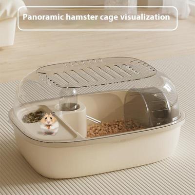 Luxury Large Capacity Hamster Golden Hamster Cage Habitat Villa Large 2-Layer Platform Cage Hiding Nest Small Pet Supplies