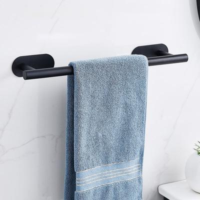 Porte-serviettes mural 40 cm en acier inoxydable auto-adhésif sans perçage pour salle de bain cuisine