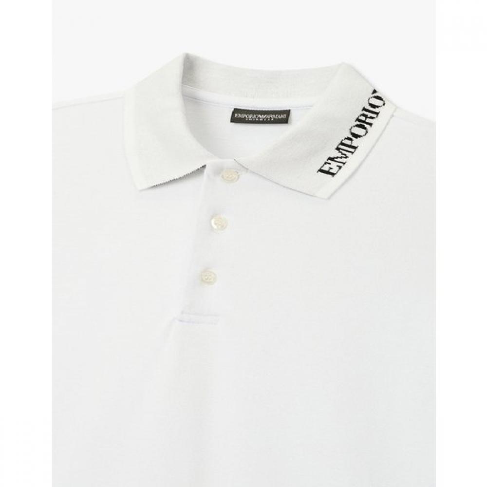 Emporio Armani Men S Beachwear Polo Shirt Jacquard Logo  0816115152 