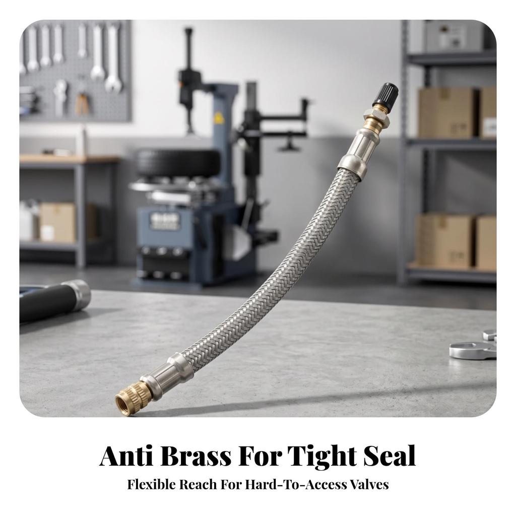 Inflation Tool Rust-Resistant Tire Pump Replacement Hose Portable for Garage