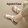 Augustine slippers women's summer 2025 new outer wear flat bottom with skirt beach cool slippers are popular this year