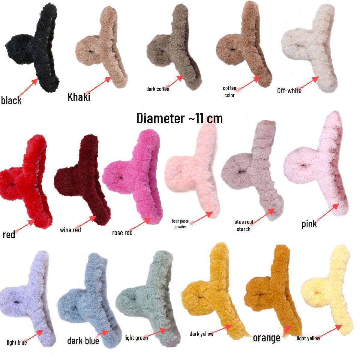 

Elegant French Plush Shark Claw Hair Clip – Large Autumn/Winter Hair Accessory