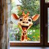 Funny Creative Cute Cartoon Giraffe Window Stickers, Self-Adhesive Decals for Glass Windows Home Decoration