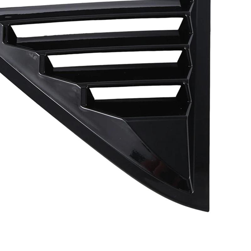 For Chrysler 300C 2011- Car Rear Louver Window Side Shutter Cover Trim Sticker Vent Scoop ABS Carbon Fiber Style Gloss Black