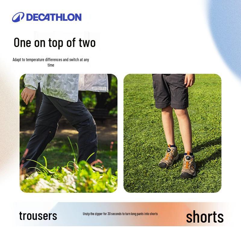 

Decathlon MH500 Kids Convertible Quick-Dry Hiking Pants Youth 7-8 years (123-130 cm)