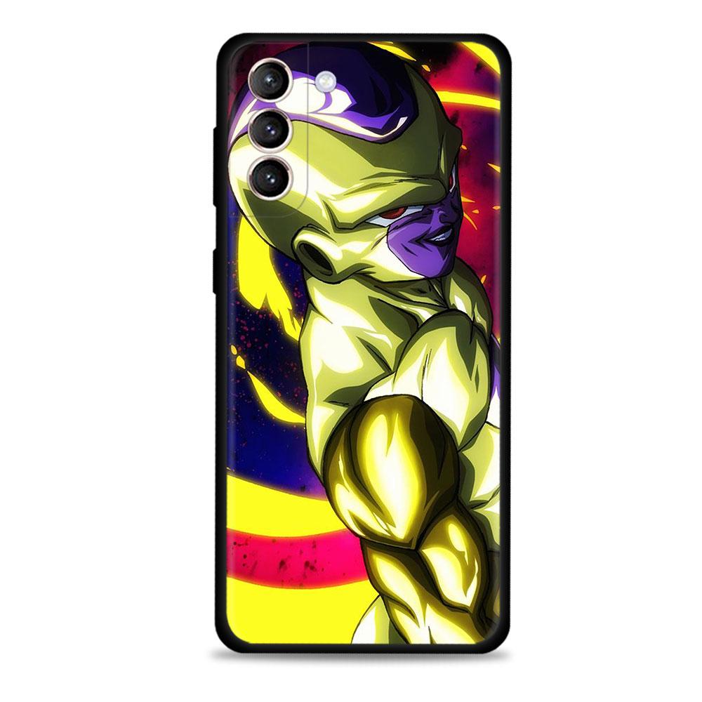 Dragon ball Golden Frieza telefonfodral för Samsung Galaxy S21 S20 FE S22 Ultra S10 S9 S8 Plus S10e Note 20 Ultra Silikonskydd