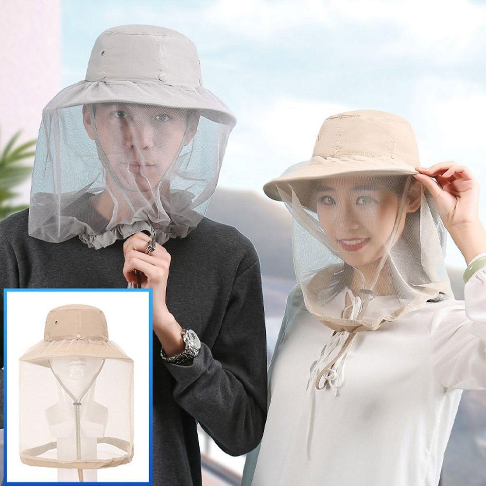 

Anti-bee Gardening Hat Bug Mosquito Net Mesh Caps Fishing Cap Beekeeper Veil