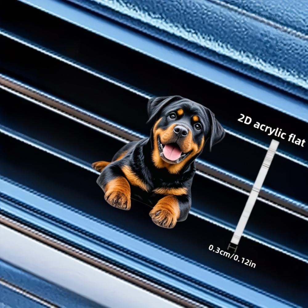 2D Flat Big-dog Car Vent Clip Decorative Diffuser (fragrance Not Included), Car Interior Decoration, Aromatherapy Clip, Ideal for Holiday Gifts