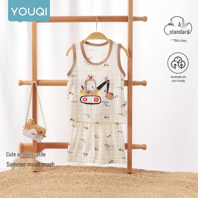 Baby Boy Summer Sleeveless Vest & Pants Set