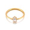 JeeMango Stainless Steel Geometric Zircon Ring For Women Trendy Party Jewelry Minimalist Accessories R26018