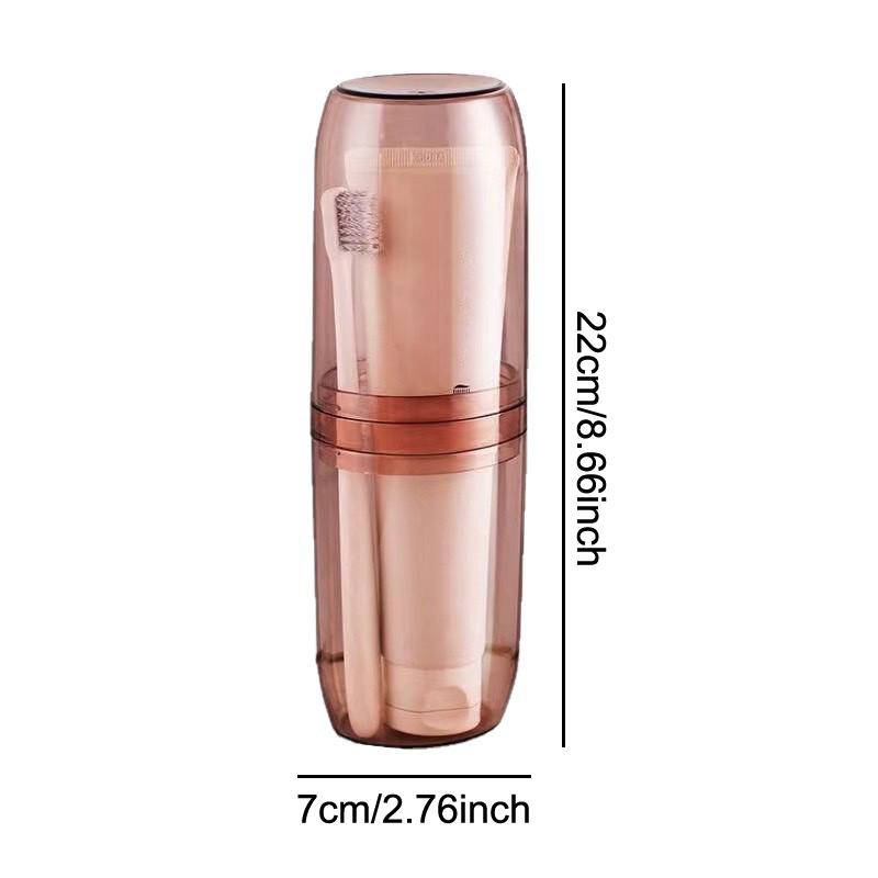 2/4 Tassen Zahnbürstenaufbewahrungsbox Tragbarer Mundspülbecher Zahnpasta-Aufbewahrungsbox Toilettenartikel Reisezubehör Tragbarer Zahnbürstenbecher