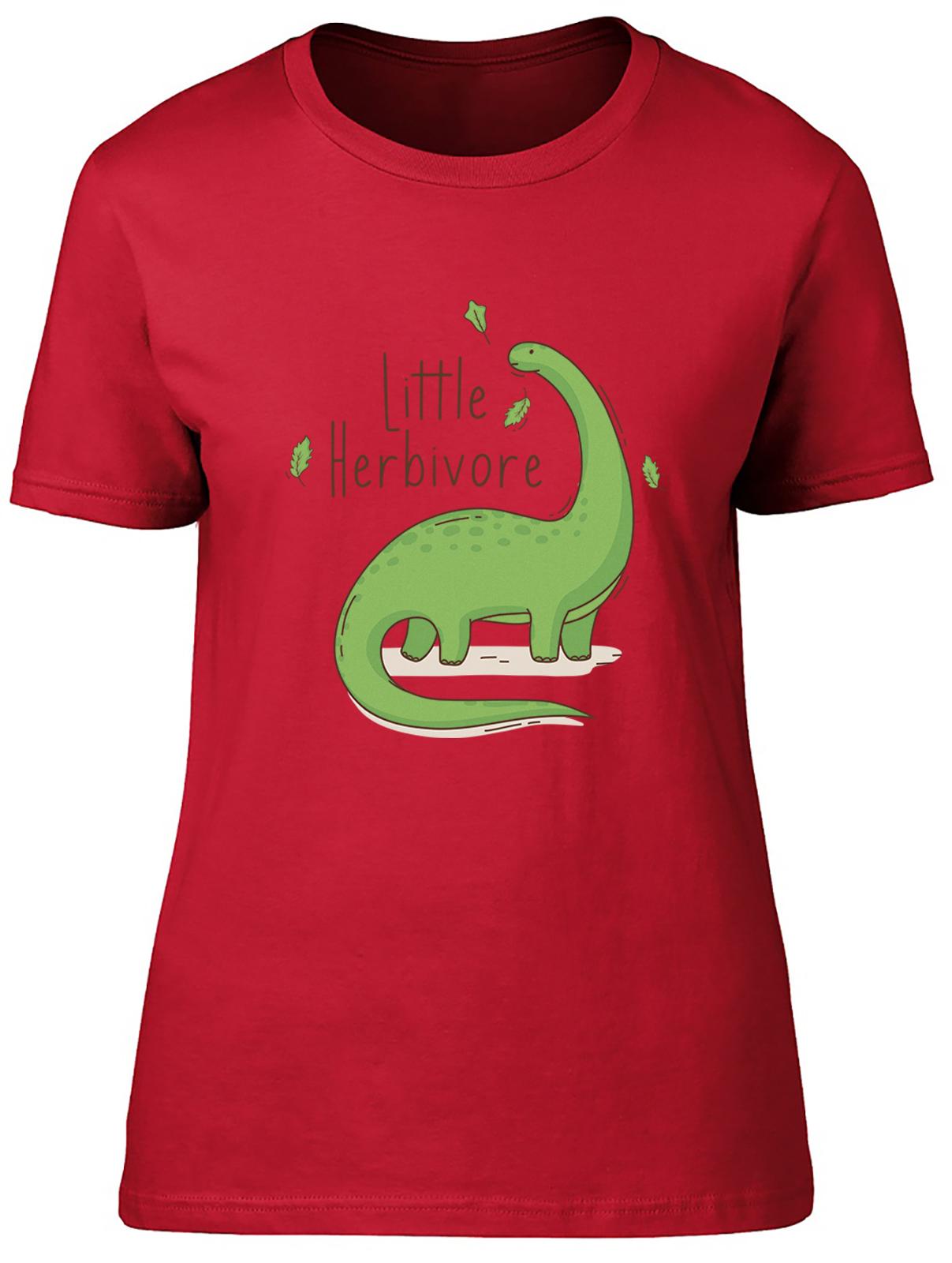 Funny Plant Eater Unisexs TShirt Little Herbivore Dinosaur Ladies Gift Tee 2XL