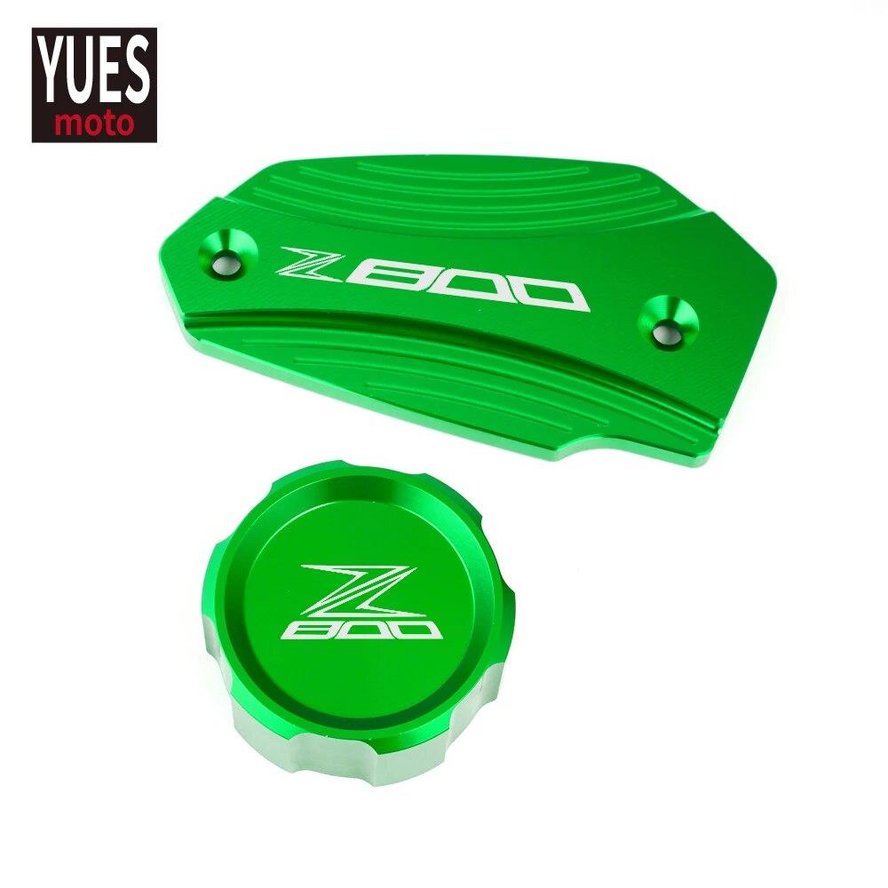Motorcycle Accessories CNC Front & Rear Brake Fluid Cylinder Master Reservoir Cover Cap Black For KAWASAKI Z800 Z 800