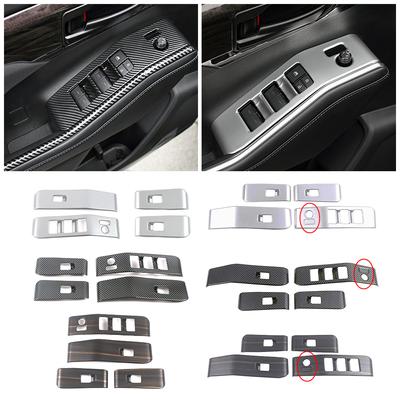 For Toyota Highlander XU70 2024 Interior Accessory Car Armrest Window Glass Lift Switch Button Trim Frame Decorate Cover Sticker