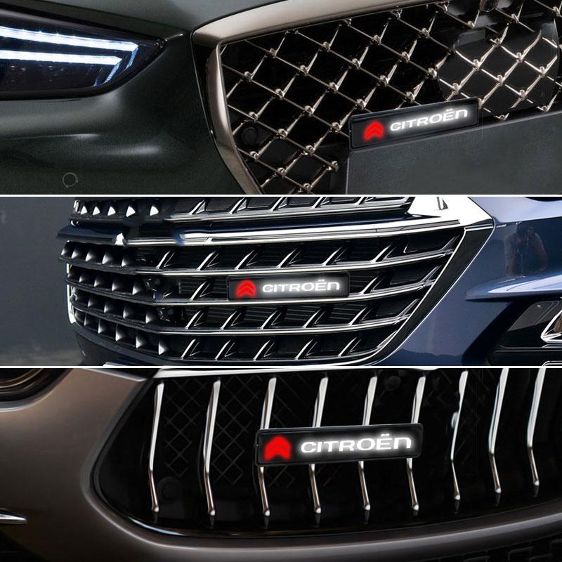 Dekorativní světlo na auto LED Přední mřížka kapoty Znak Odznak Dekorace Pro Citroen C1 C2 C3 C4 C5 C6 C5X E-C4 C-Crosser C4 Cactus