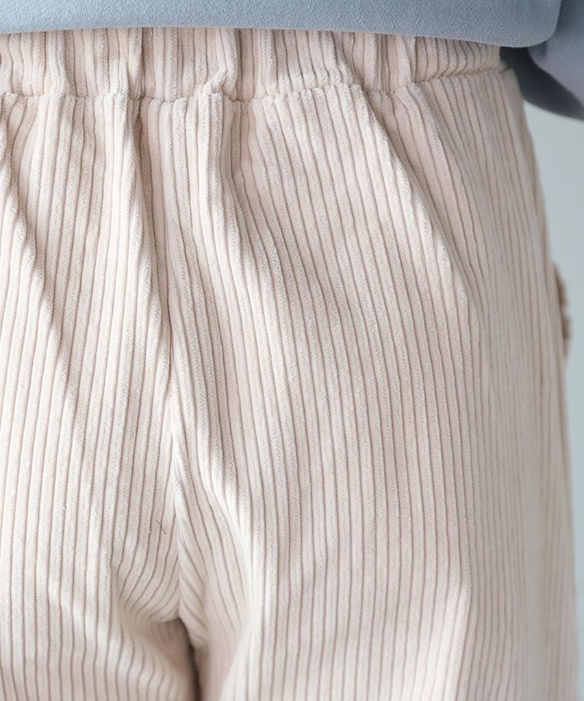 Jikeulib Corduroy String Banding Jogger Pants