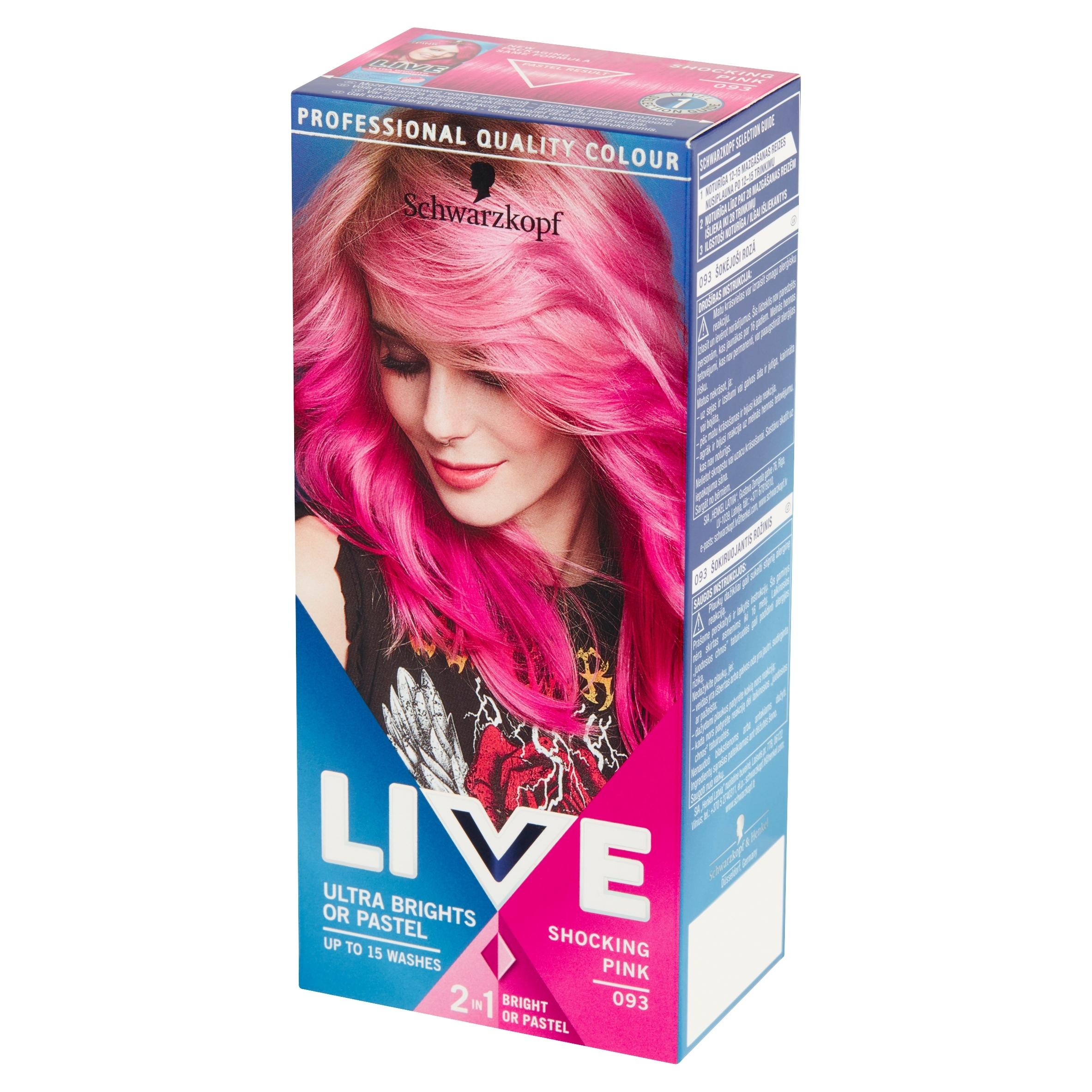 Schwarzkopf - Live Ultra Brights Or Pastel Hair Dye Semi-Solid 093 Shocking Pink