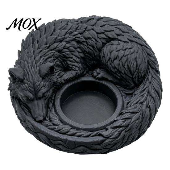 Animal Shaped Candle Holder Wolf Candlestick Holder, Matte 3D Print Stand, Rustic Tealight Candles Ornament for Home Fireplace And Tabletop Dark Style