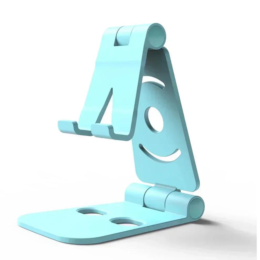 

Регулируемый под разными углами настольный ленивый держатель для телефона, док-станция, складная подставка для телефона, совместимая с iPhone 17 16 15 14 13 12 Pro Max Xs синий