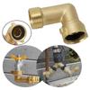 Hose Connector Brass 90 Degree Elbow Adapter For American Threaded Garden Hoses Secure Water Pipe Connection