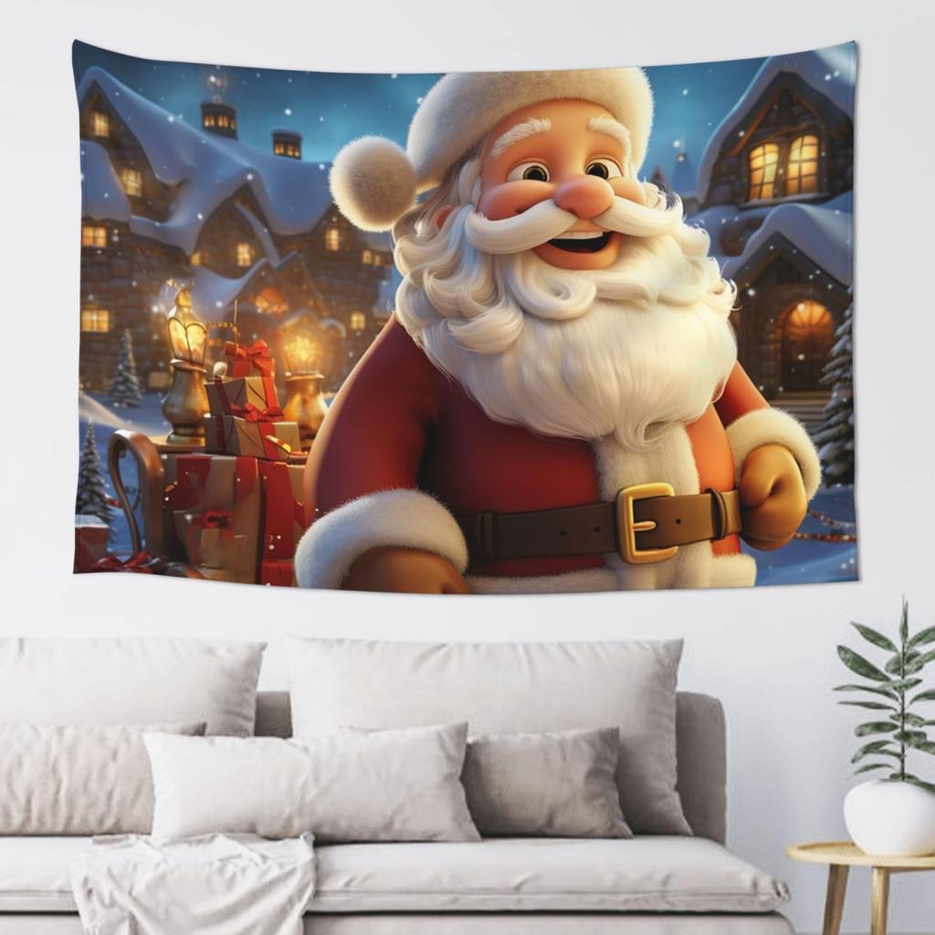 Christmas Tree Winter Santa Claus Wall Hanging Tapestry Christmas Wall Hanging Tree Wall Hanging Gorgeous Christmas Tree Fireplace Gifts