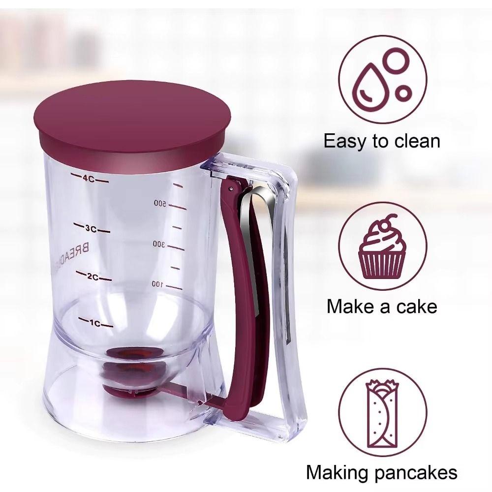 Leak Proof Cupcake Batter Separator 900 ML Cake Batter Tool Pancake Batter Dispenser  Waffle Making