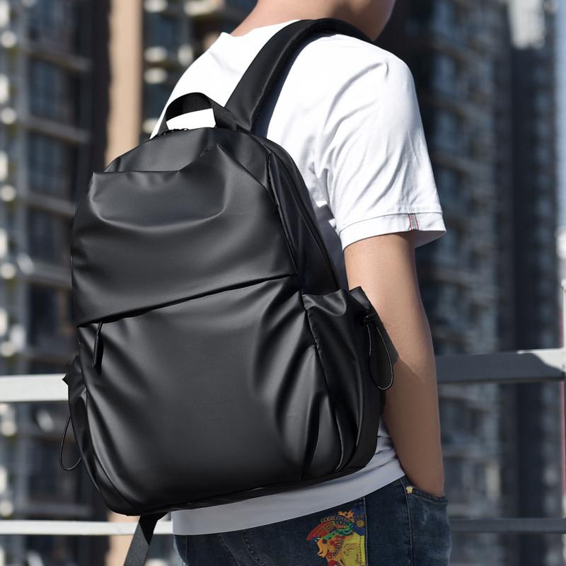 Stylish Black Casual Daypack with Adjustable Shoulder Straps, Large Capacity, for School, Travel, Commuting, Backpack for School
