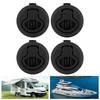 4PCS Boat Cabinet Hardware 61mm/2.4in Marine Flush Pull Slam Latch Black Round Ring Lock Flush Pull Slam Latch Yachts Use