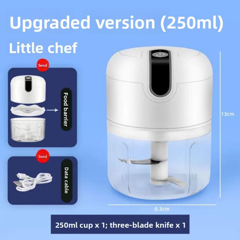 Garlic paste artifact, electric garlic masher, small grinder to beat garlic, household baby food supplement cooking meat grinder to peel garlic