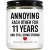 11 Years Candle, 11 Year Anniversary, Gifts for Him, Her, 11th Wedding Anniversary, Gifts for Wife, Husband, Couples, Funny Gifts, 11th Anniversary