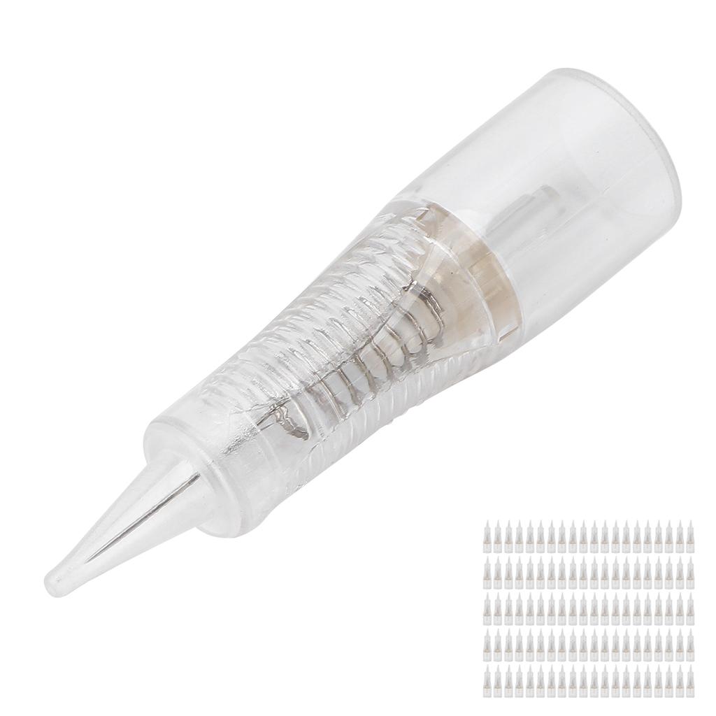 100 ks Microblading Jehla Semipermanentní Obočí Rty Make-up Tetovací Jehlové Cartridge(1P(0,35) )