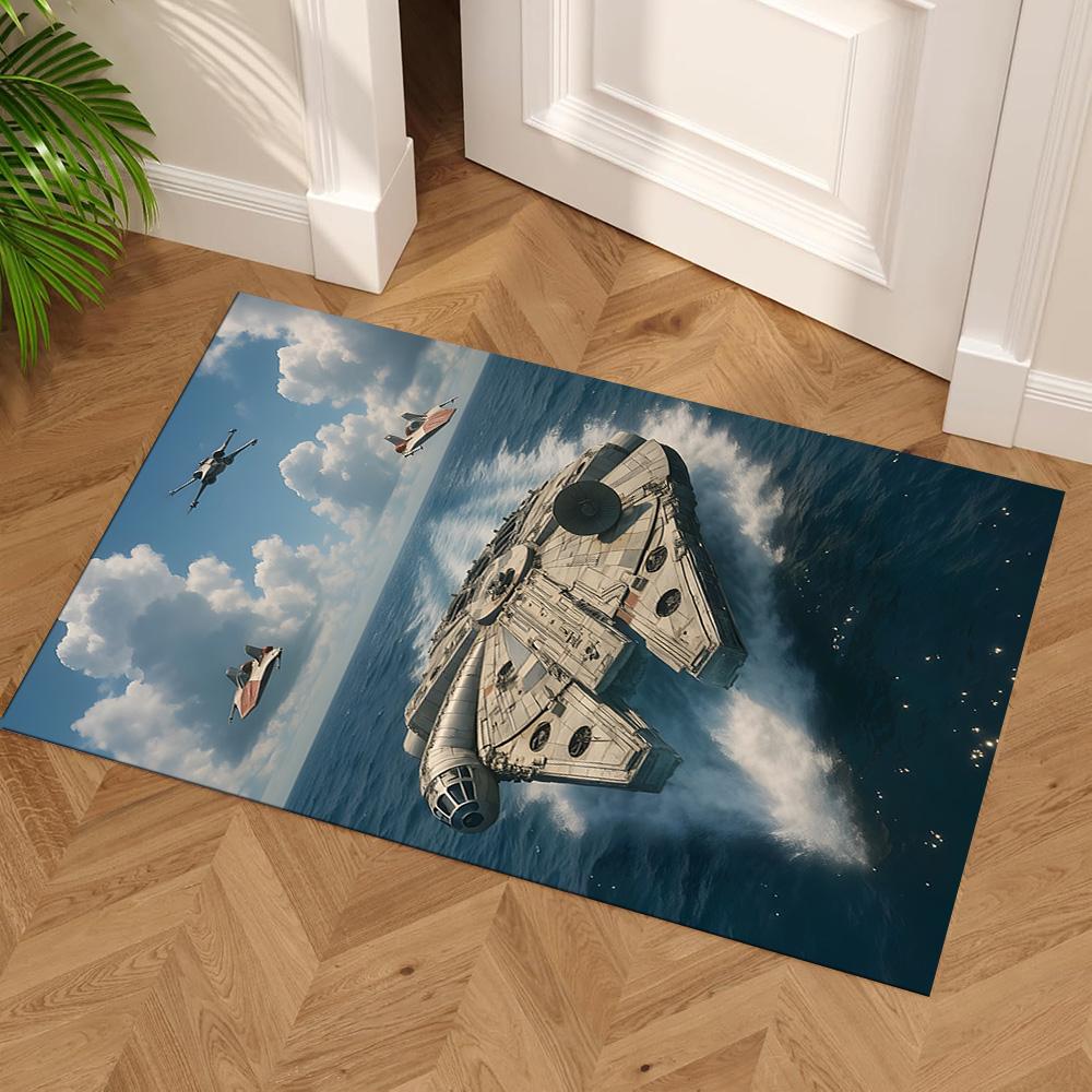 Star Wars Floor Rug Office Rug Perfect for Outdoor Bedrooms Foyer Dining Room Anti-slip Rug Decorate Offices Gift for Festivals