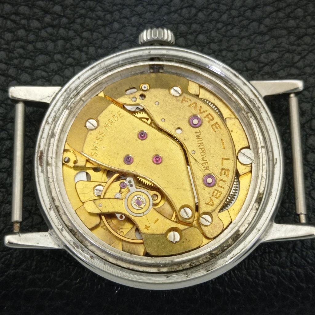 SWISS VINTAGE FAVRE LEUBA SEA CHIEF 253 HAND-WINDING MENS YELLOW WATCH a703760-1