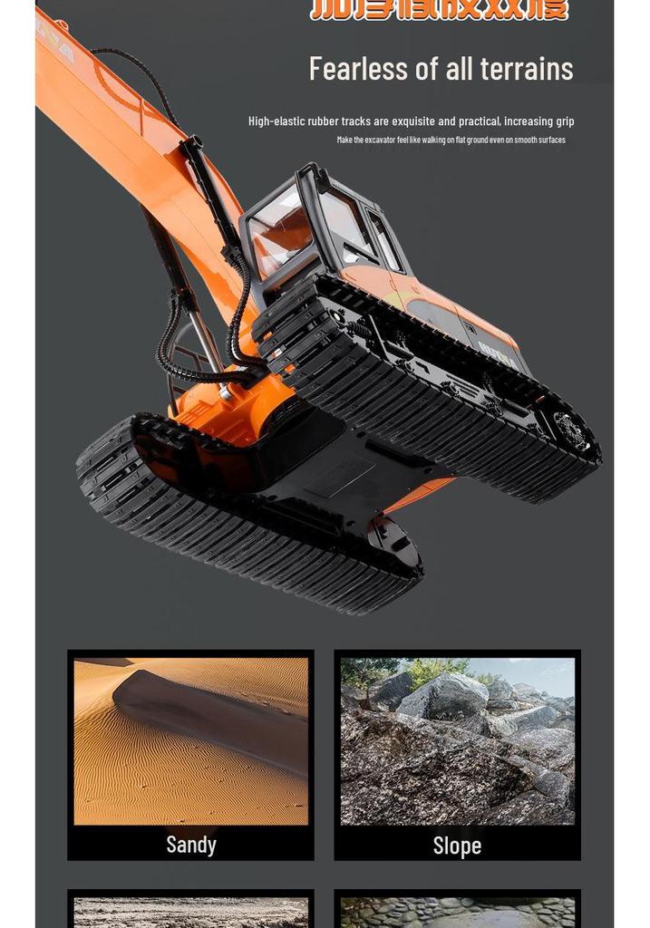 Huina 1551 Alloy Screw Rod Excavator Model – Engineering Vehicle Simulation