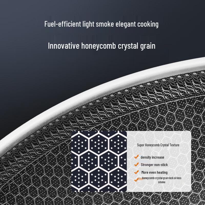 SUPOR Stainless Steel Honeycomb Non-Stick Stir-Fry Wok