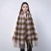 Winter Warm Women Cashmere Scarf Plaid Striped Print Neckerchief Pashmina Thicken Lady Casual Tassel Shawls And Wraps 200*40Cm
