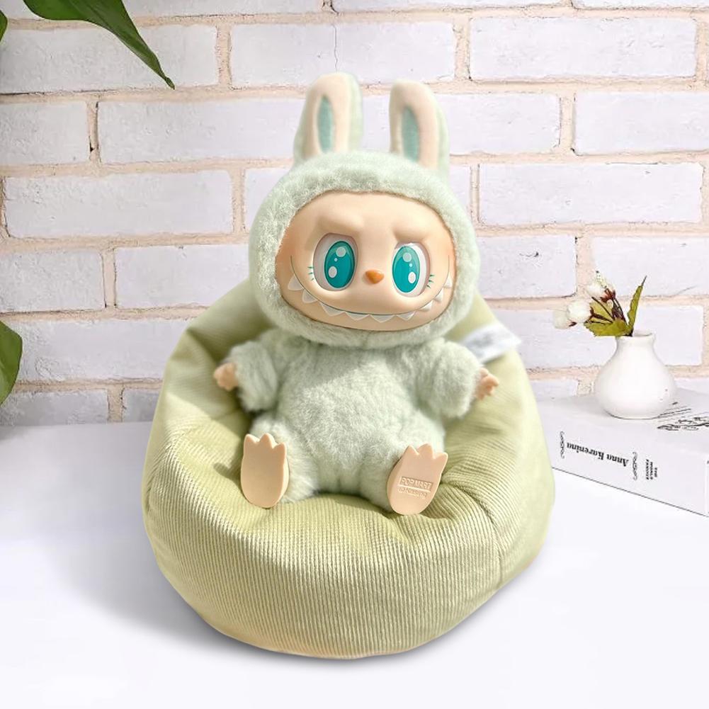 For Labubu Miniature Sofa with Pillow Furniture Mini Lazy Sofa with Pillow Miniature Decoration Doll Sofa Doll Room Decoration
