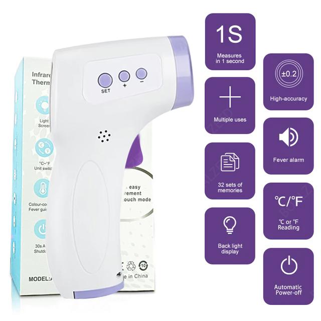 

Цифровой термометр Бытовое измерение температуры Медицинский бесконтактный инфракрасный лазерный пистолет-тестер температуры -50- 500