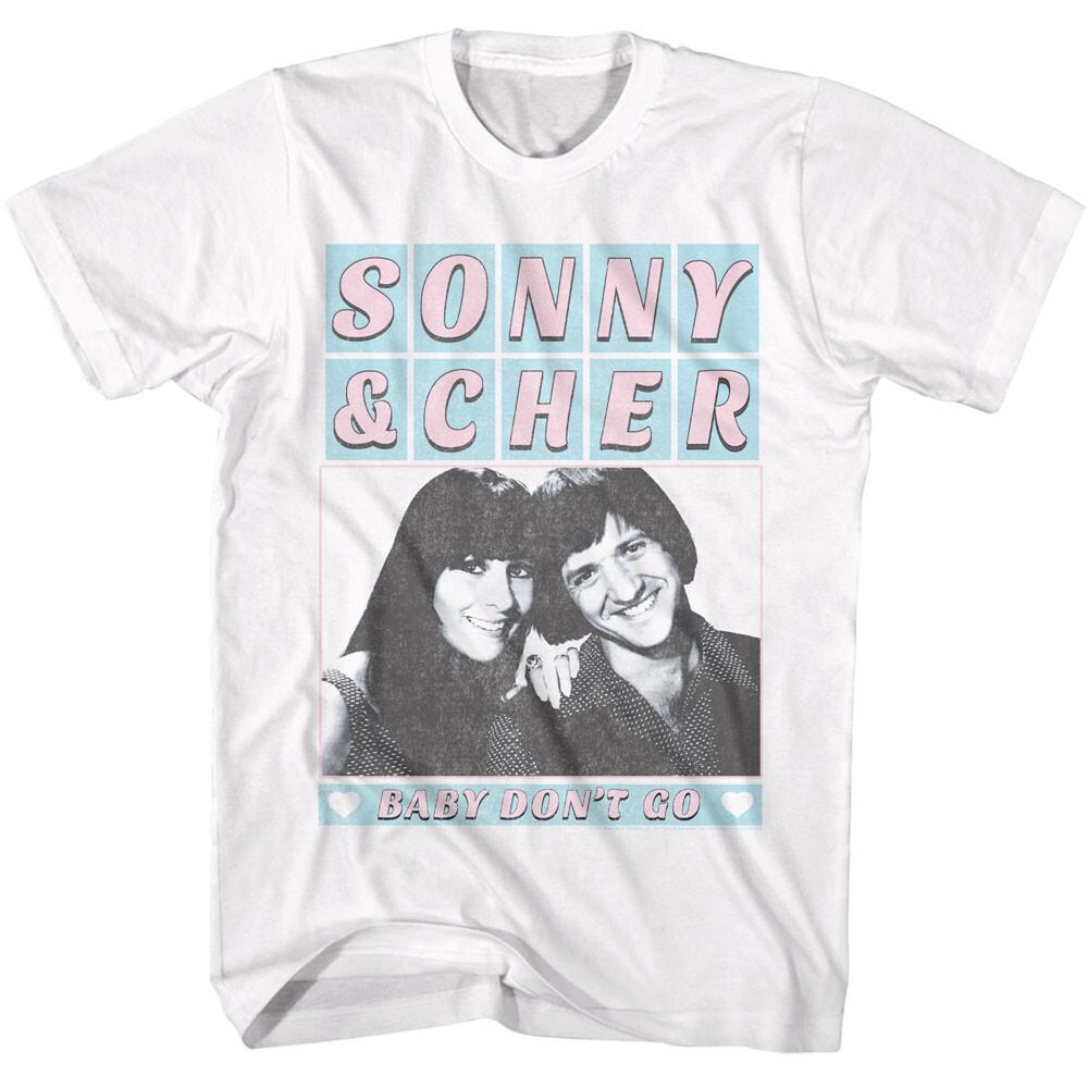 Sonny Cher Photo Baby Don t Go Men T Shirt Pop Rock Music Duo XXXXL