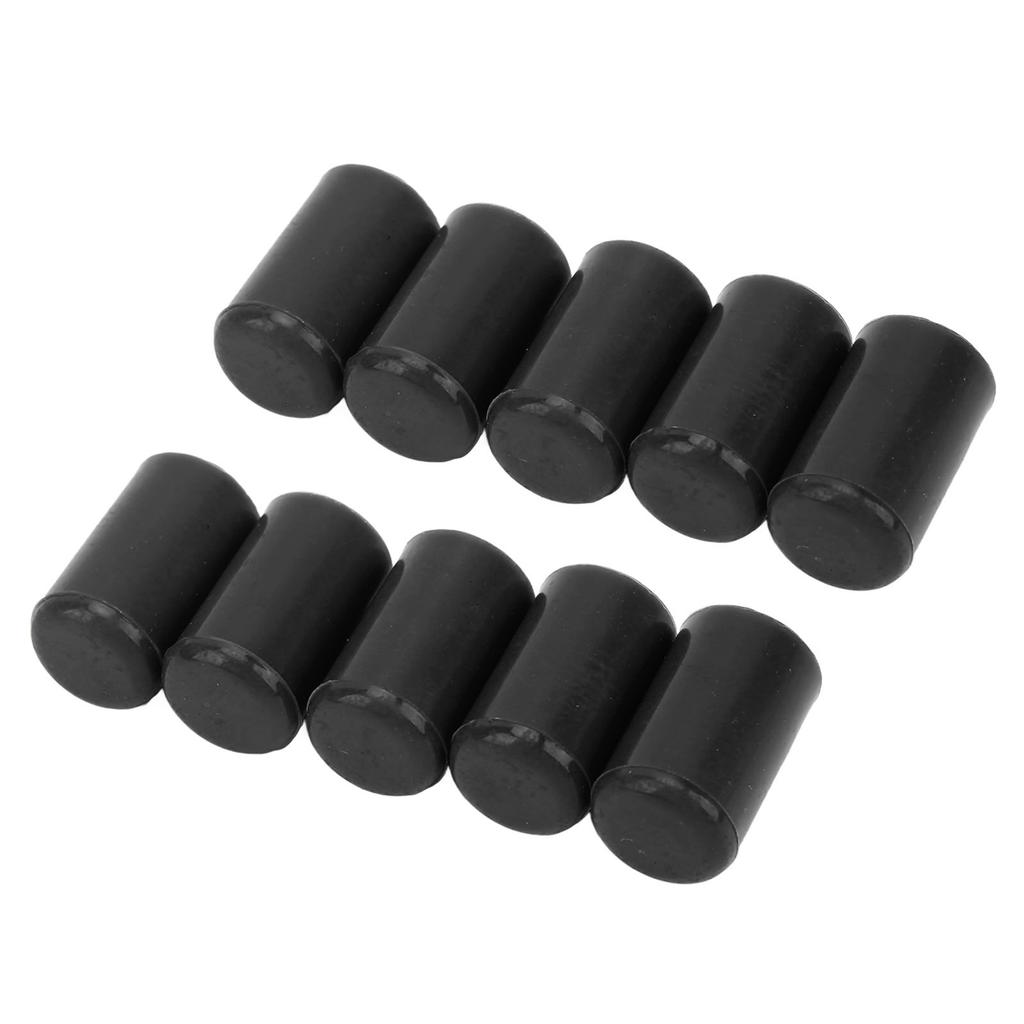 10PCS 12mm Auto Intake Vacuum Hose Cover Silicone Hose Blanking Caps Tubing End Insert Stoppers Black