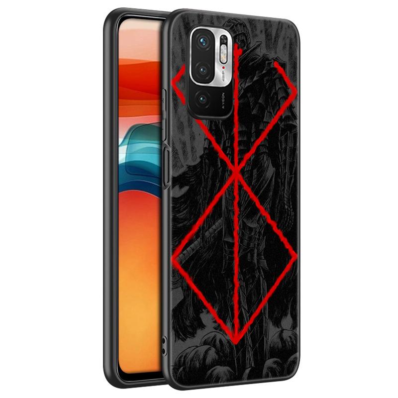 Anime Berserk Guts Silicone Phone Case For Xiaomi Redmi Note 11 10 9 8 Pro 11T 10T 10S 9S 8T 9 9A 9C 9T Black Cover Coque Funda