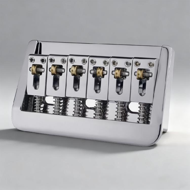 6 String Guitar Bridge Upgrade 10.5mm Adjustable Spacing Metal Construction Enhanced Sound Output Stability for Repair