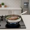 Titanium Zinc Zinc Alloy Non-stick Pot Fast Heating Steak Skillet Hammered Texture Frying Pan  All Cook-top