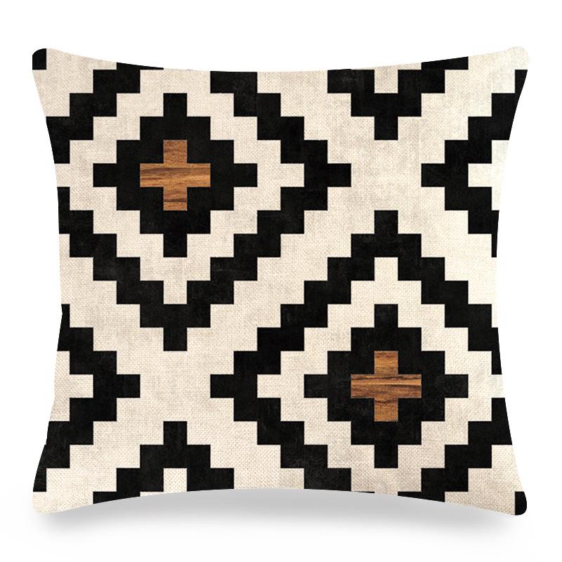Smooth Geometric Abstraction Digital Printing Short Plush Pillow Covers For Car Sofa Office Cushion Cover Home Goods 60X60Cm