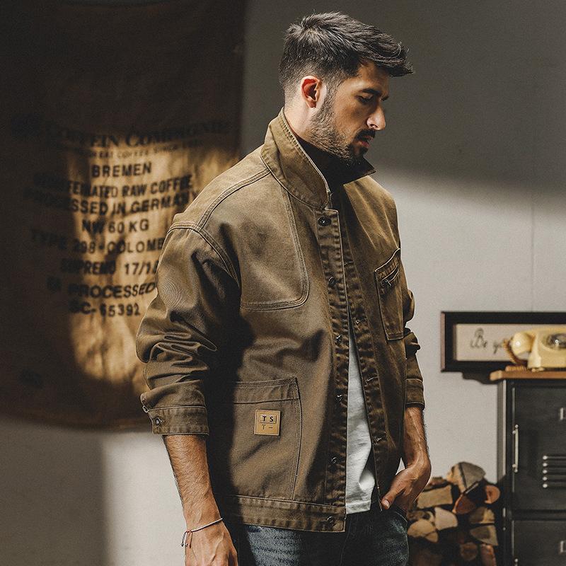 Heavy Duty Retro Workwear Jacket Men's Trendy Brand Loose Tough Hunting Casual Jacket Men's Top