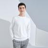 Autumn and Winter Men's Round Neck Loose Thickened Pullover Knit Sweater Solid Color Long-sleeved Short Section of Business Bottoming Warm Sweater