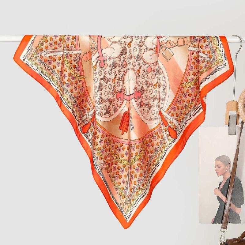 Trendig Mångsidig 70cm Liten Fyrkantig Scarves För Alla Säsonger Dekorativ Användning