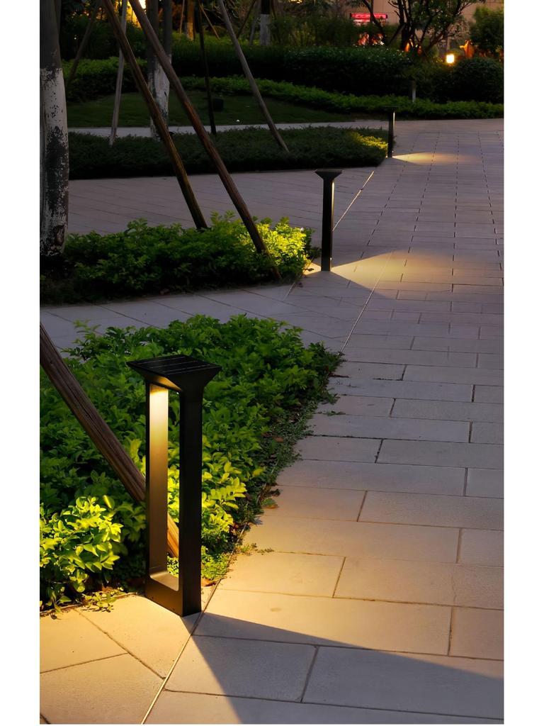Solar-Powered LED Garden Lawn Lights - Waterproof, Modern, Outdoor Courtyard Lighting