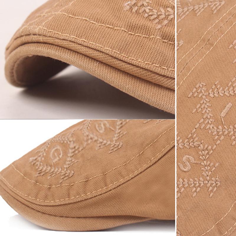 Männliche bestickte Baskenmütze, Frühlings-Sonnenhut, Jugendhut, Herren-Vorwärtshut, Schirmmütze, Newsboy-Kappen für Männer, Fahrer-Efeu-Hut, Gatsby-Malerhüte