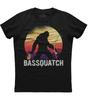 Bassquatch Funny Fishing Outdoor Mens Short Sleeve New Cotton Black T-shirt